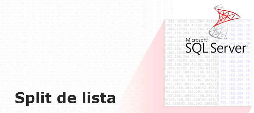 Split Lista SQL Server